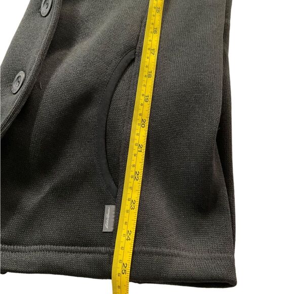 Eddie Bauer Black Double Breasted Collared Long Sleeve Sweater Size M - Picture 8 of 11